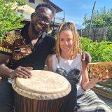 Souleymane et Pascale Coulibaly, organisateurs du Festival Burkin'Alpé, et fondateurs de l'association Yeleende.